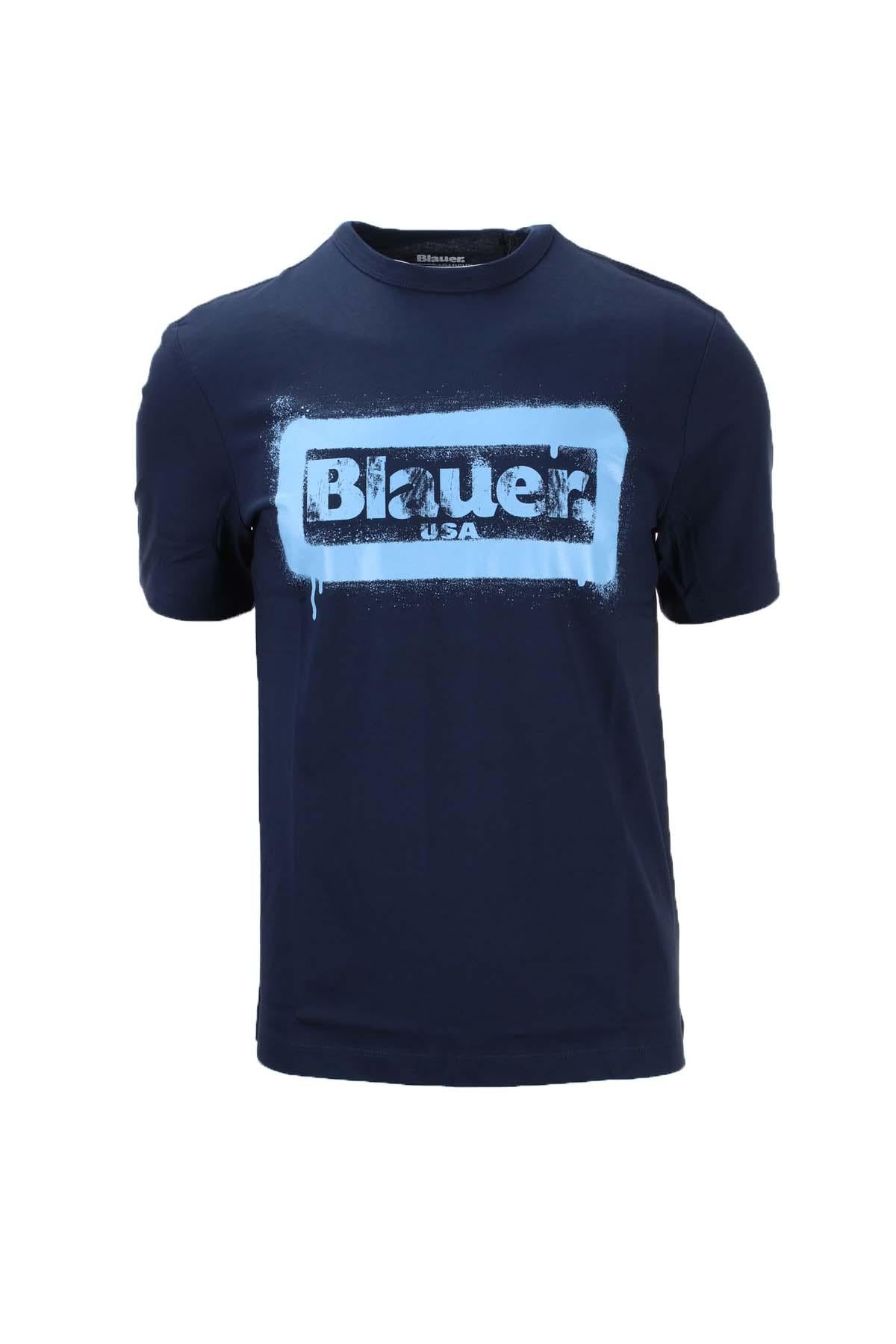 T-Shirt uomo Blauer Logo Acquerello 