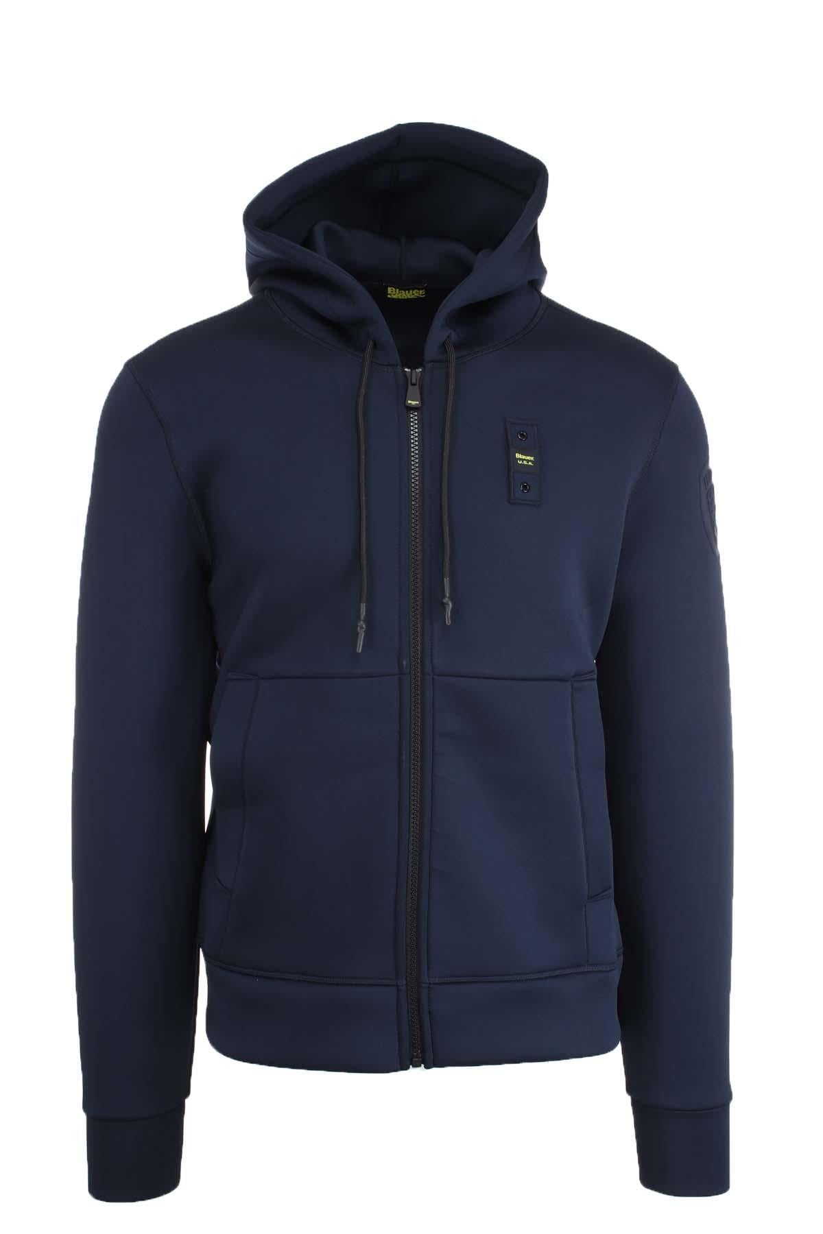 Felpa zip in neoprene con cappuccio COLBY NEOPRENE 