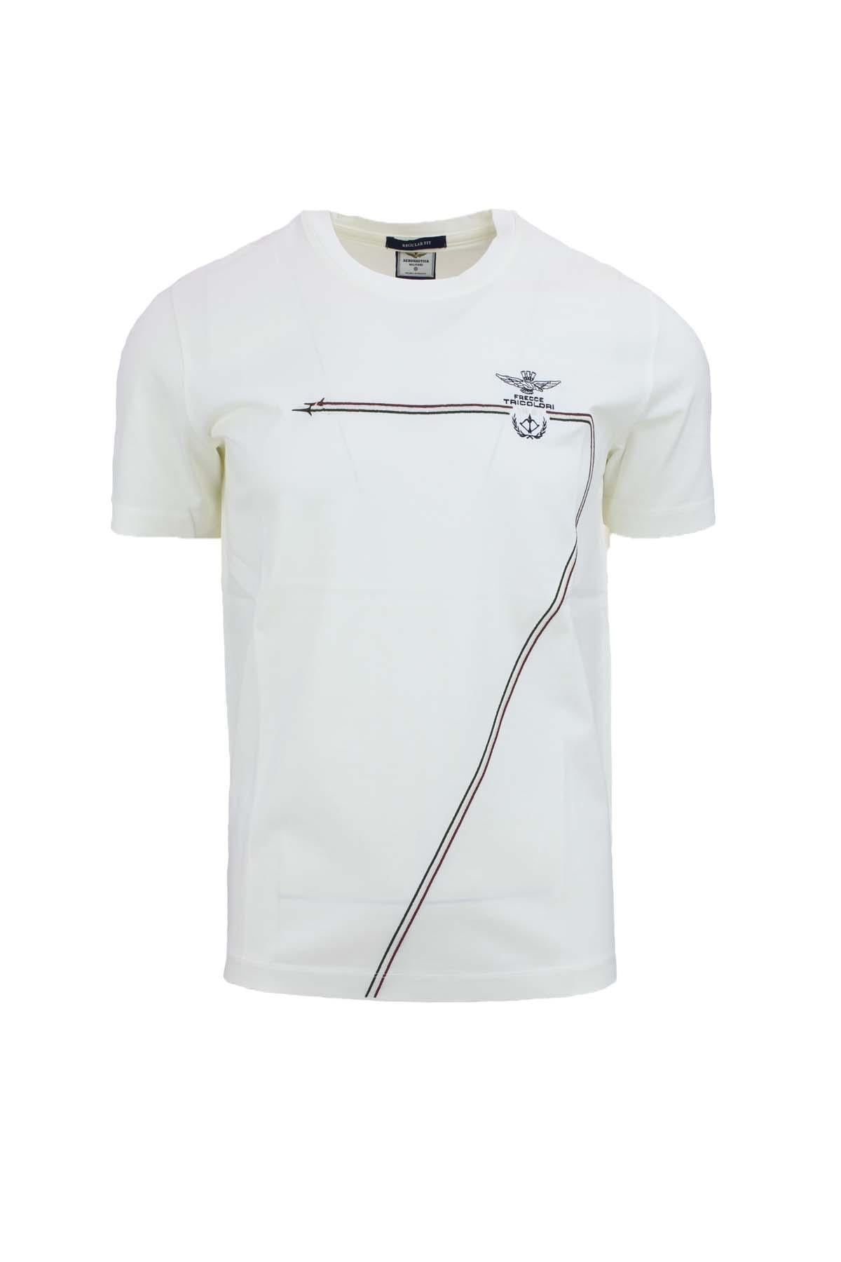 Tshirt frecce tricolori con scie ricamate 