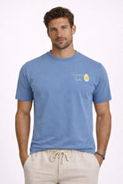 T-Shirt Uomo Cotone Ricamo Lavoro Sodo 