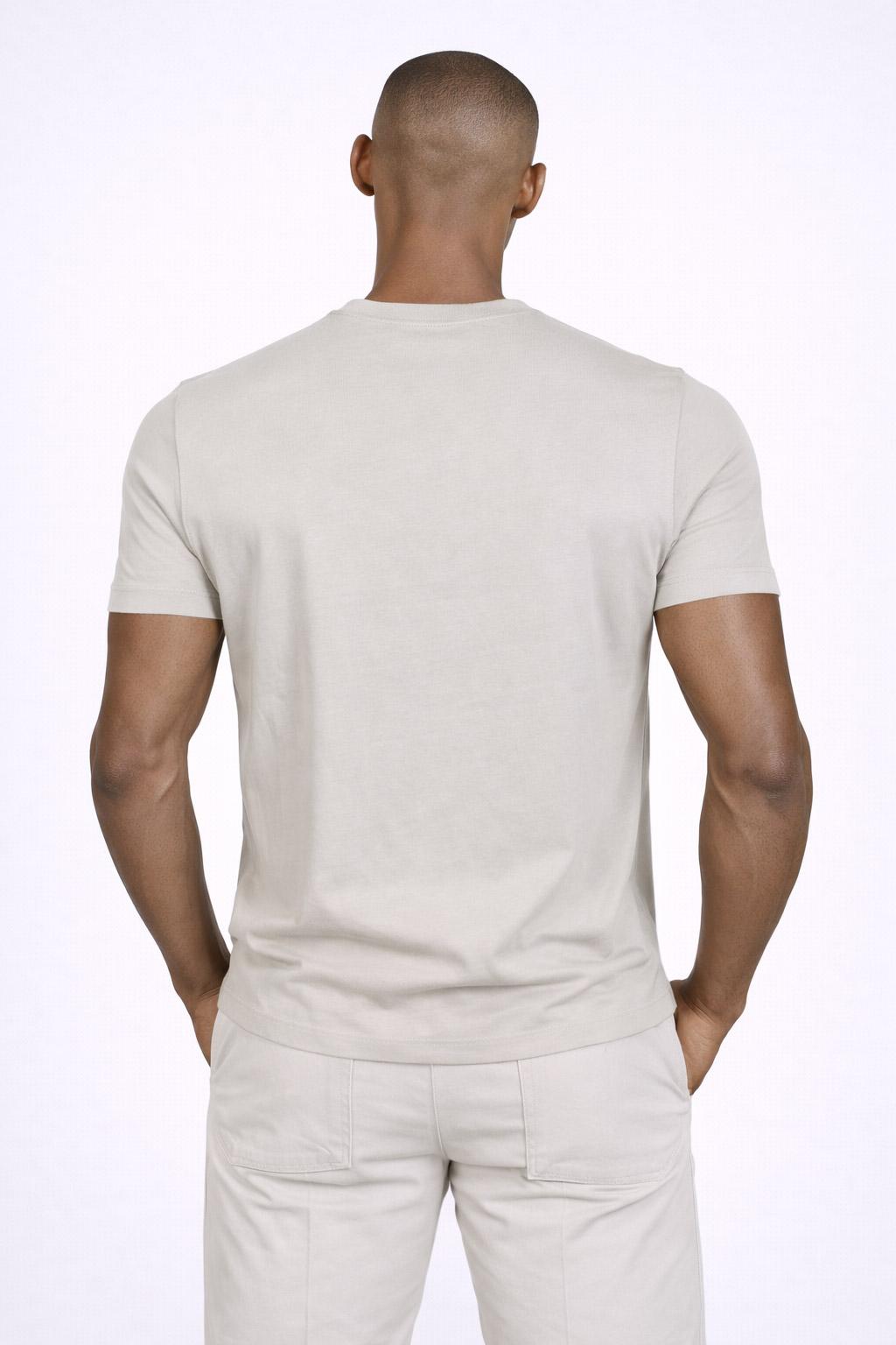 T-Shirt Uomo Cotone con logo ricamato 