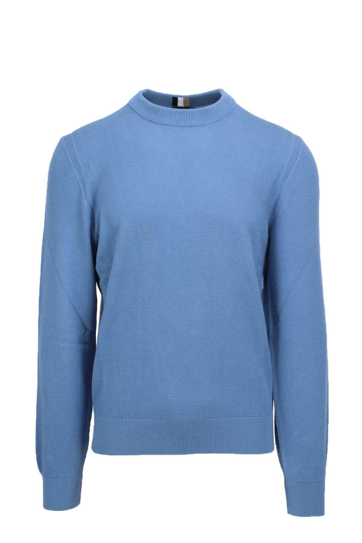 Maglione in cotone lavorato grana riso 