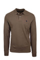 Polo manica lunga in jersey con logo