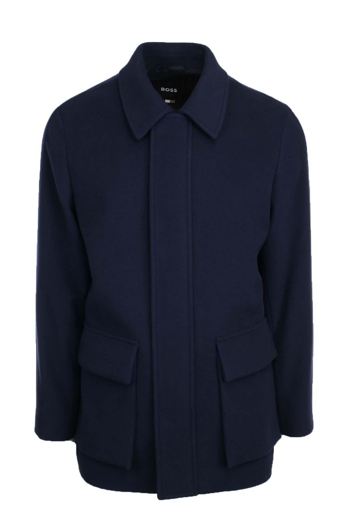 Cappotto in lana con zip 