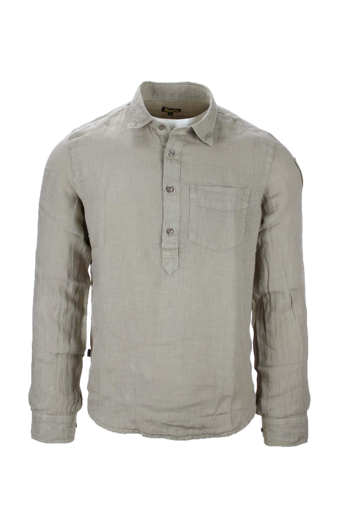 Camicia serafino in lino 