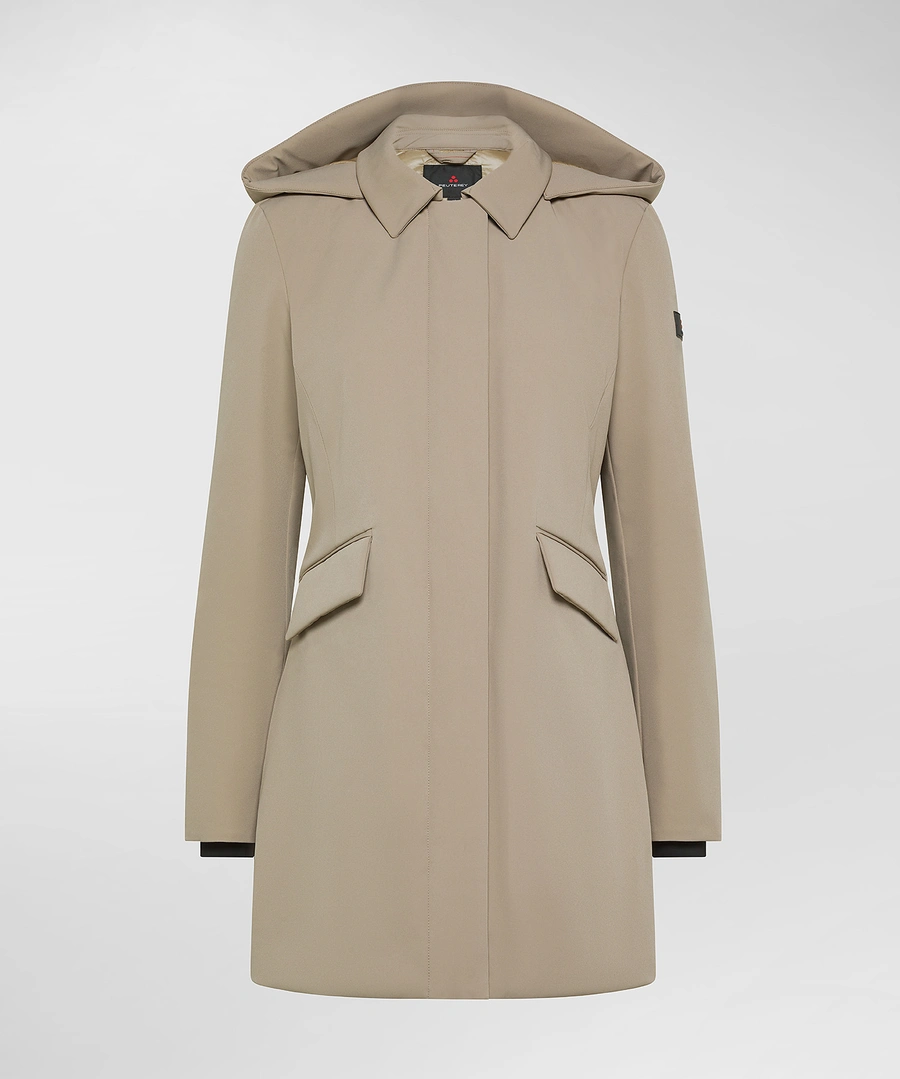 Piumino lungo in tessuto tecnico Telia 