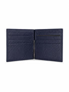 Portafoglio in pelle con clip ferma-banconote 