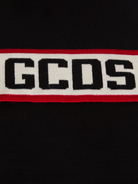 Sciarpa in lana con banda e logo GCDS 