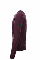 Maglia girocollo con intarsi 