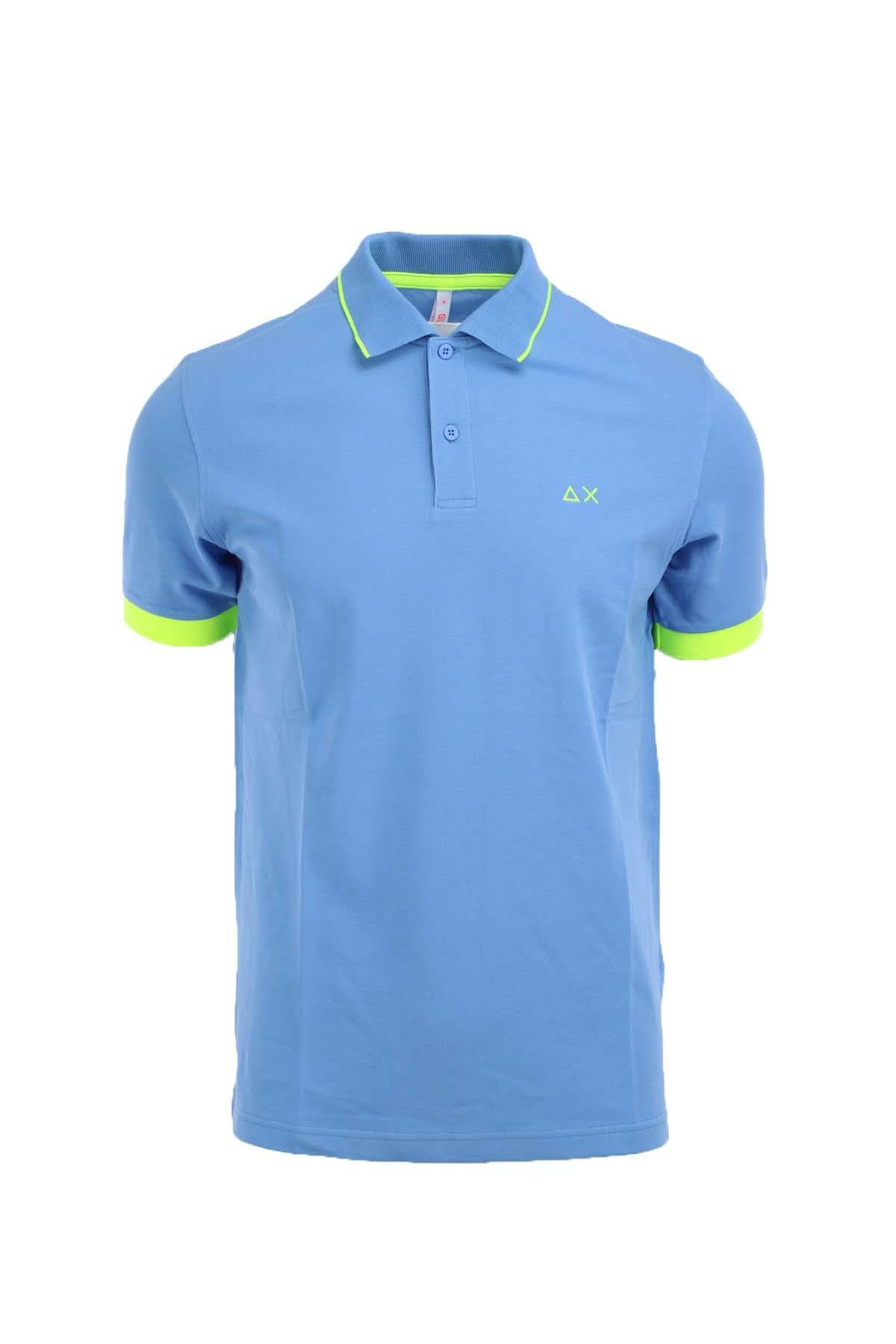 Polo mezza manica con profili fluo 