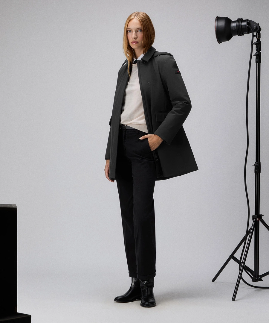 Piumino lungo in tessuto tecnico Telia 