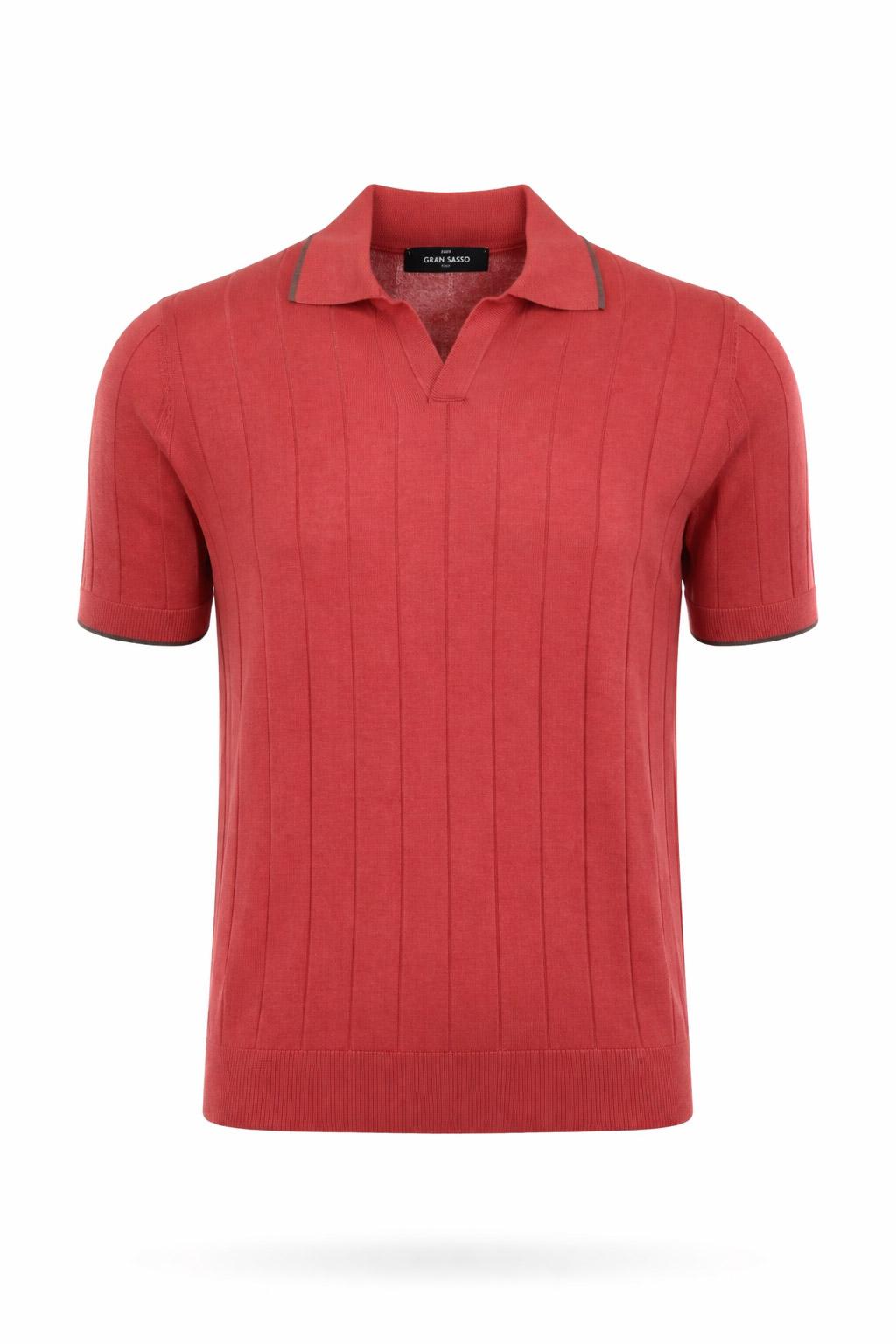 Polo Uomo in Seta Senza Bottoni 