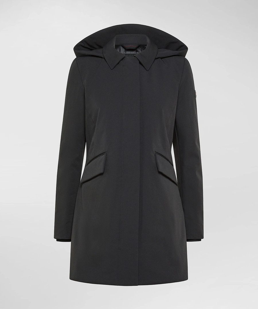 Piumino lungo in tessuto tecnico Telia 