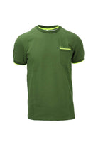 T-Shirt con taschino in cotone piquet dettagli fluo 