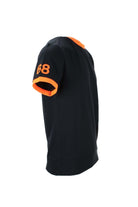 T-shirt mezza manica in cotone piquet dettagli fluo 