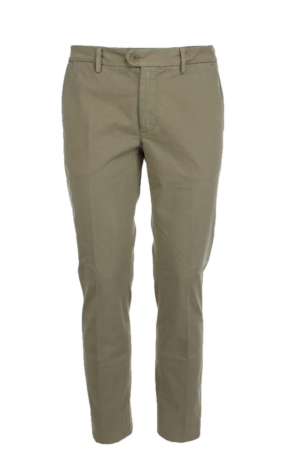 Pantalone chino in raso di cotone stretch 