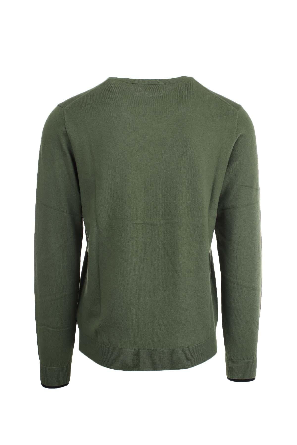 Maglia pullover girocollo lana e cotone 