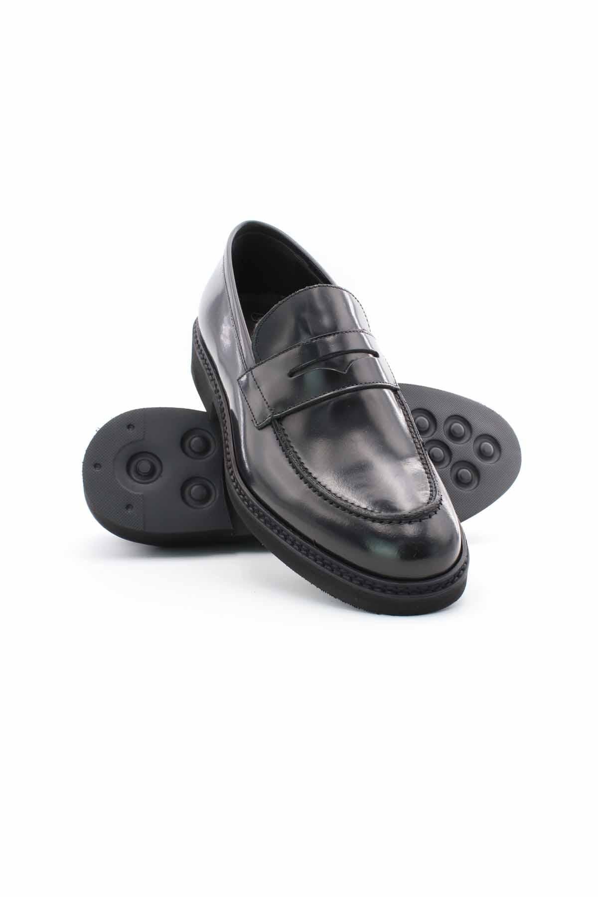 Mocassini college suola in gomma 