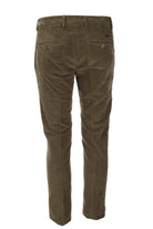 Pantalone in micro velluto diagonale stretch 