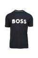 T-shirt mezza manica in cotone con maxi logo Boss