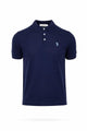 Men's Cotton Polo Shirt with Three-Button Collar