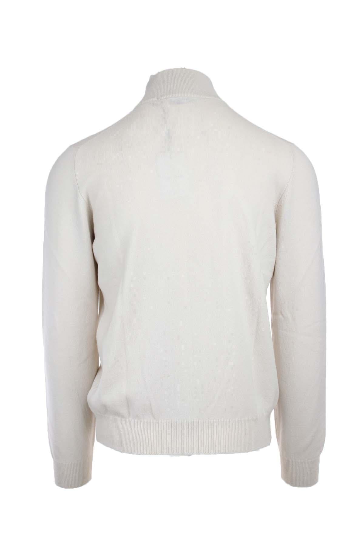 Maglia lupo con bottoni in lana e cachemire 