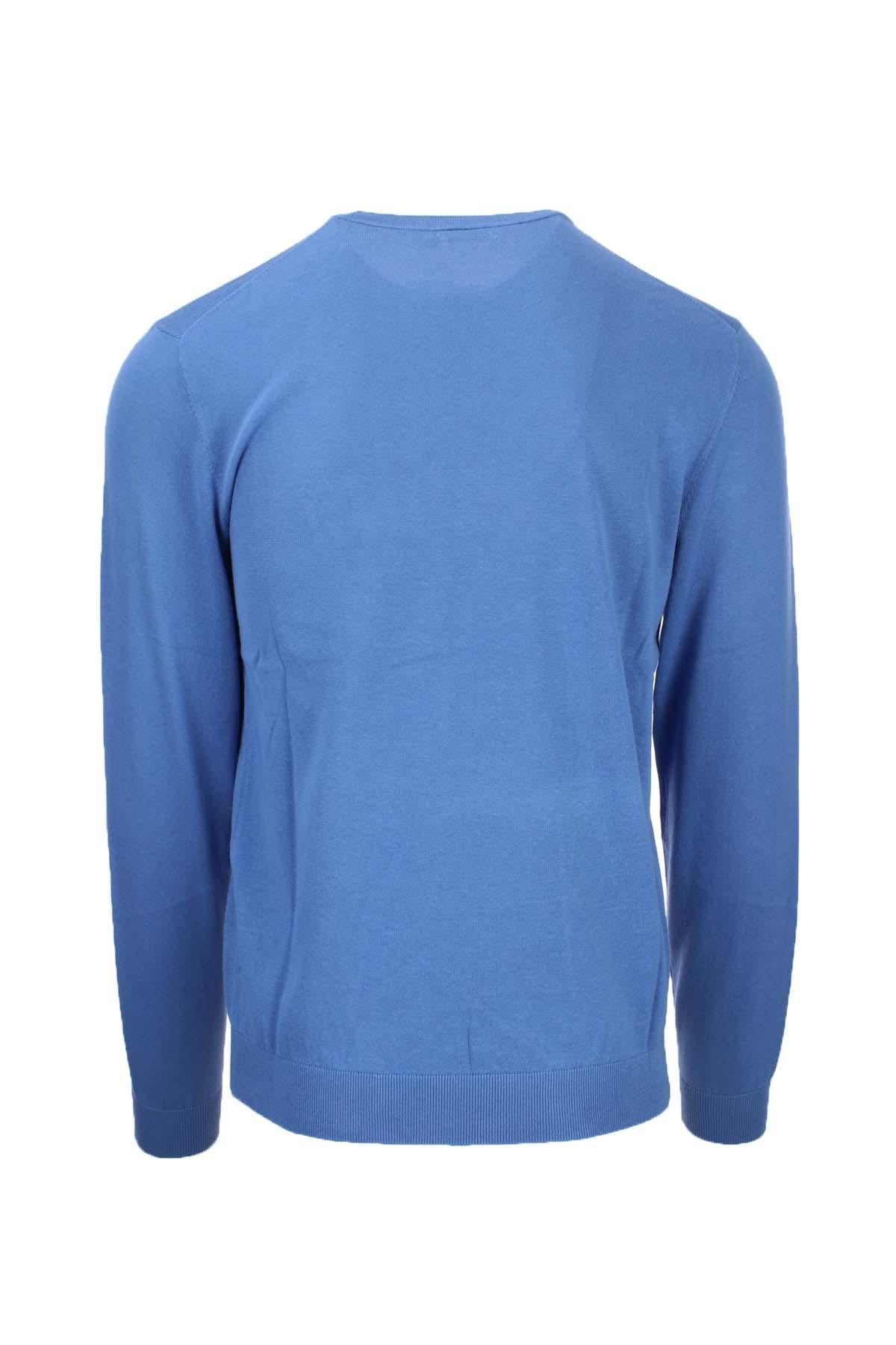 Maglia pullover girocollo in filo di cotone 