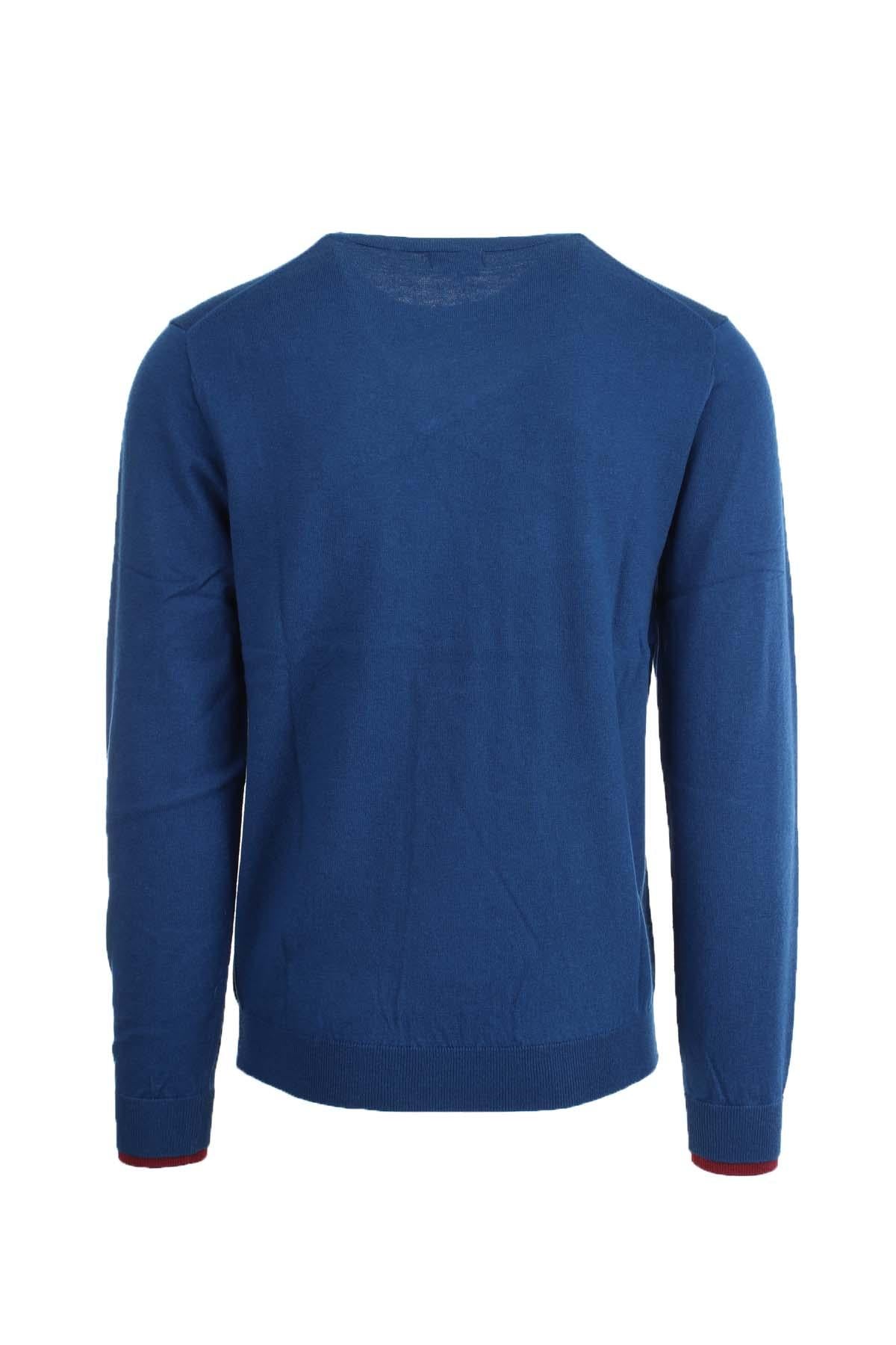 Maglia pullover girocollo lana e cotone 