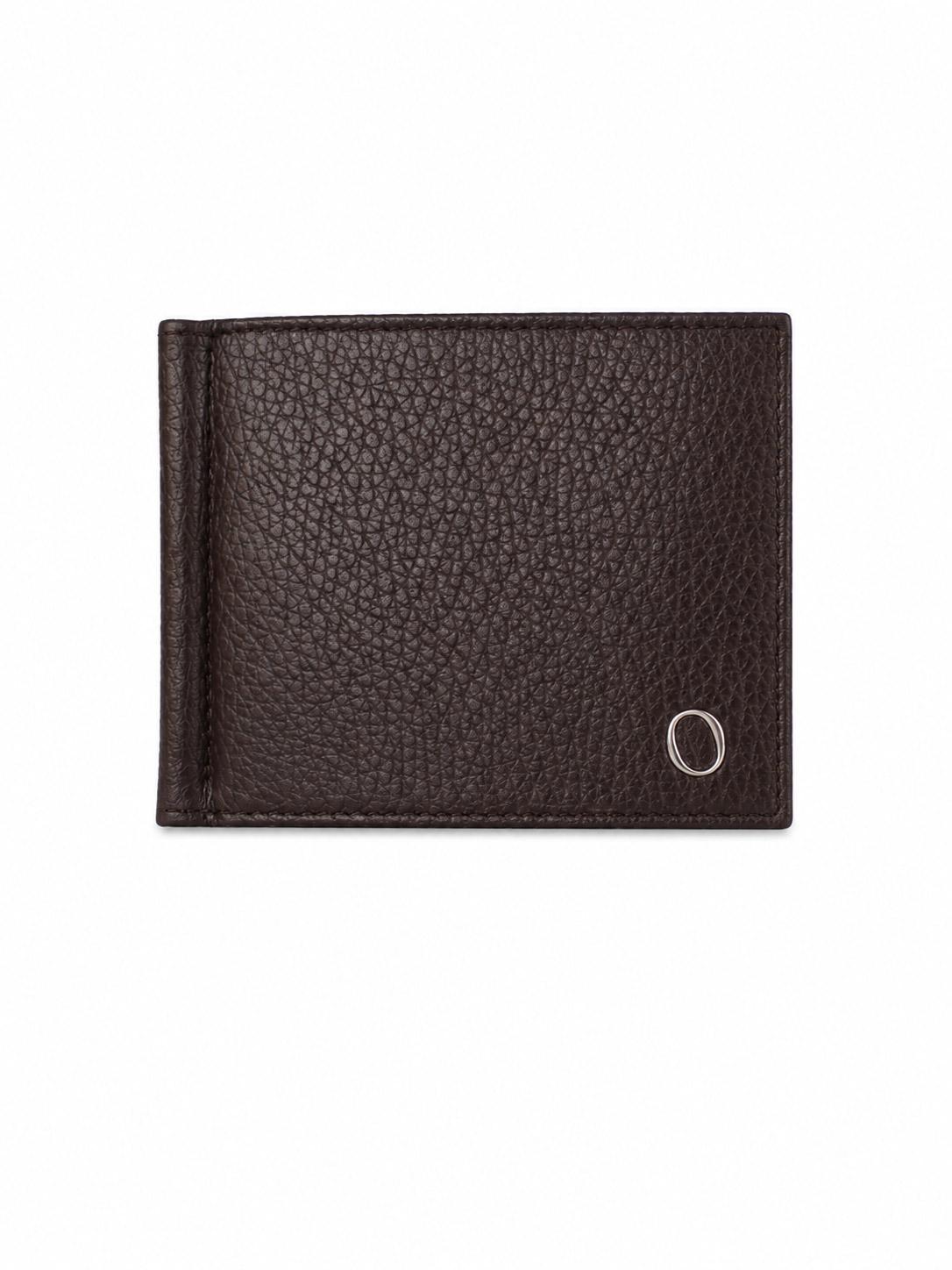 Portafoglio in pelle con clip ferma-banconote 