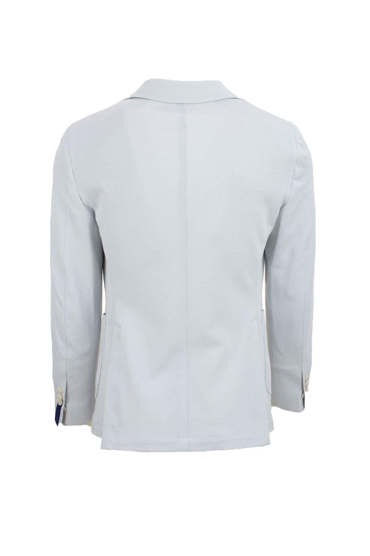 Giacca monopetto sfoderata in tessuto stretch 
