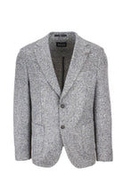 Giacca monopetto in tessuto stretch a quadri 