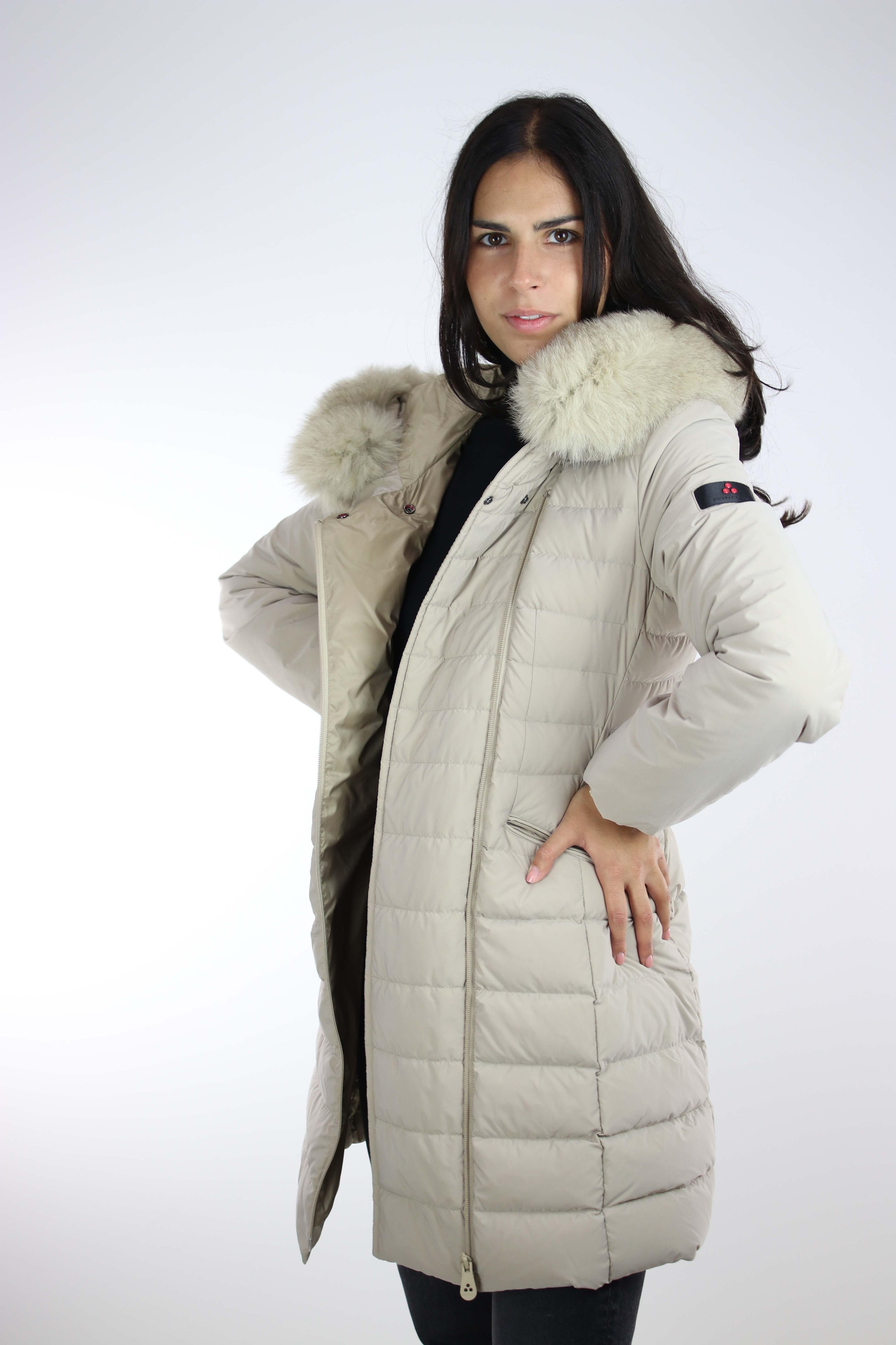 Piumino lungo con pelliccia Seriola04Fur 