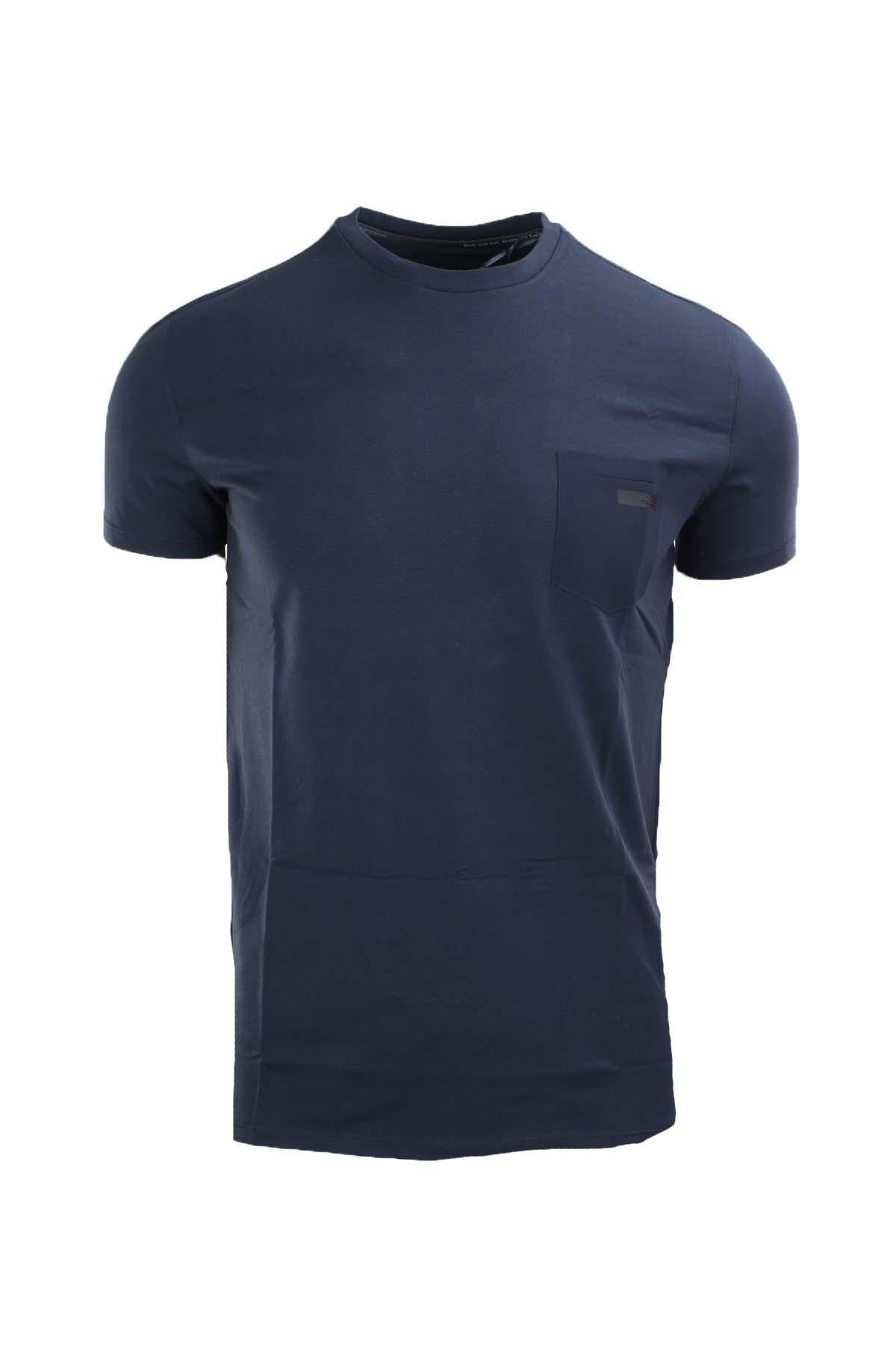 T-shirt in cotone stretch con taschino 