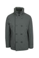 Edmund double-breasted peacoat jacket with bib