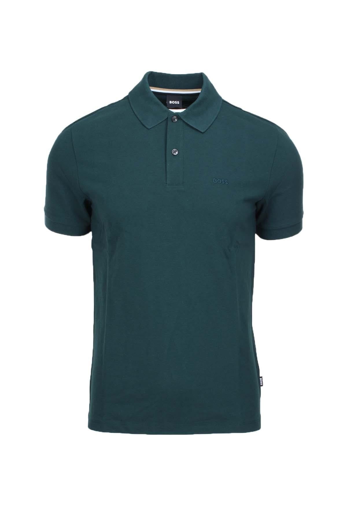 Polo mezza manica in cotone piquet con logo 