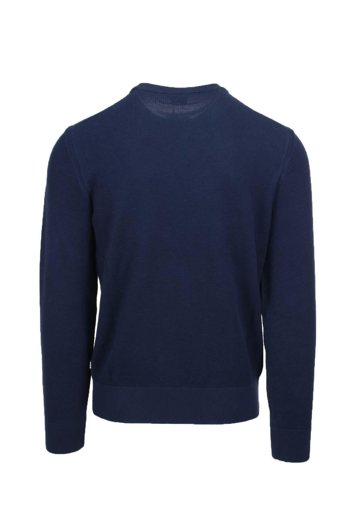Maglione in cotone lavorato grana riso 