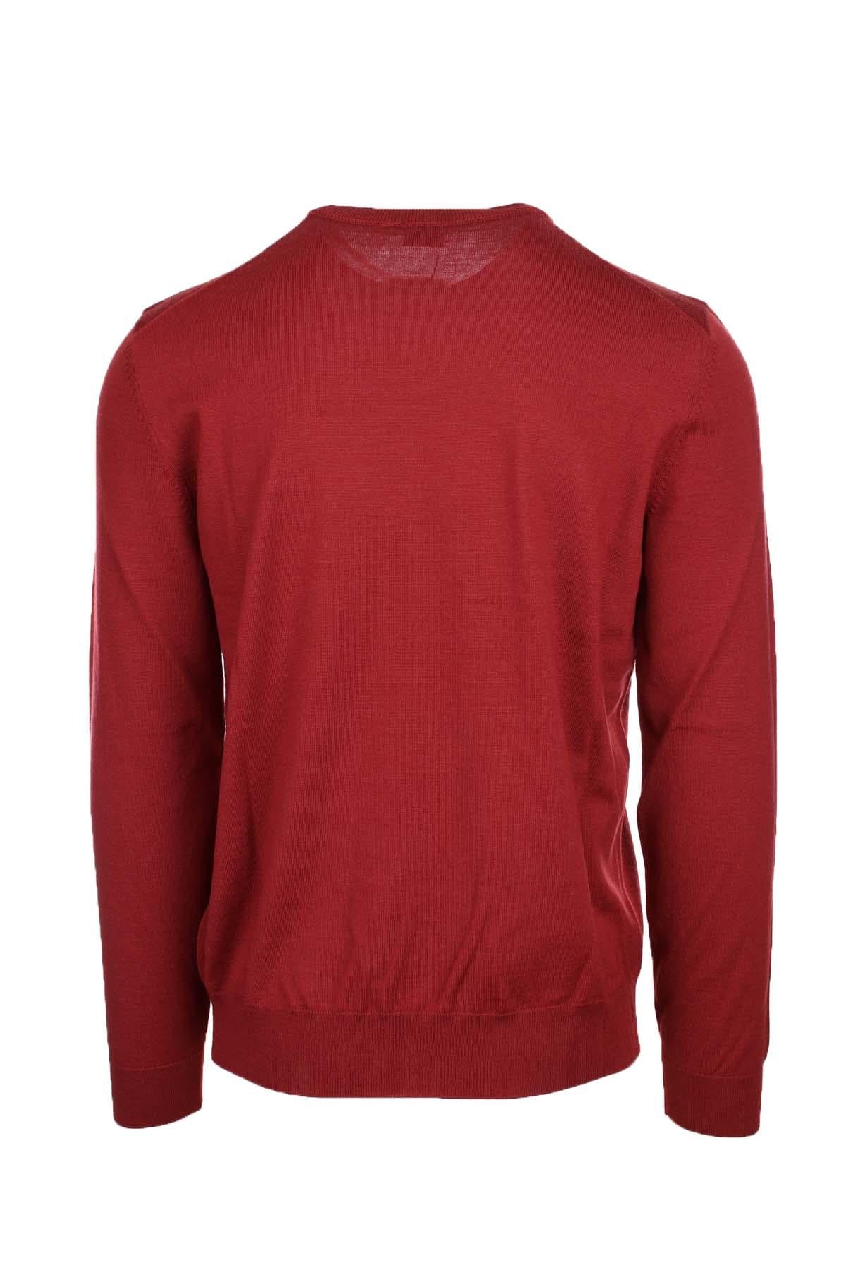 Maglia girocollo in lana con logo BOSS 