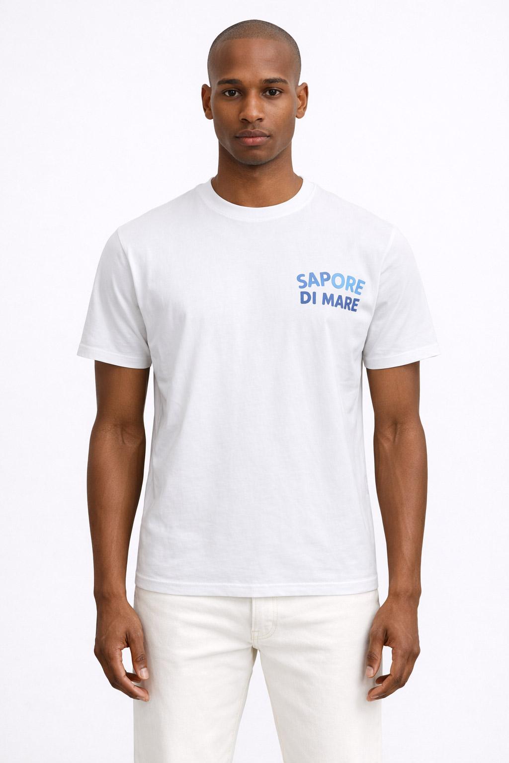 Tshirt Uomo in Cotone con Stampa Sapore di Mare 