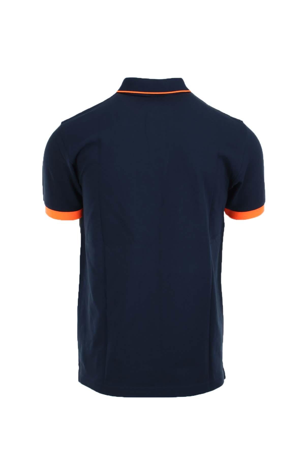 Polo mezza manica con profili fluo 