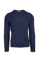 Pullover in lana girocollo microtrecce 