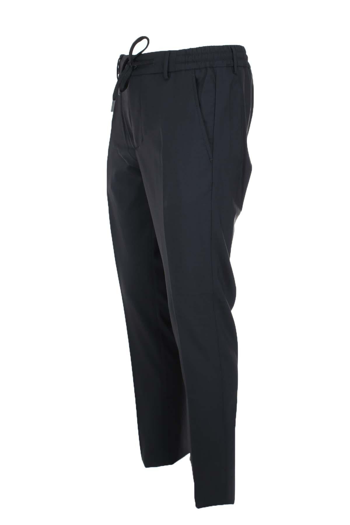 Pantalone in fresco di lana con coulisse elastico 