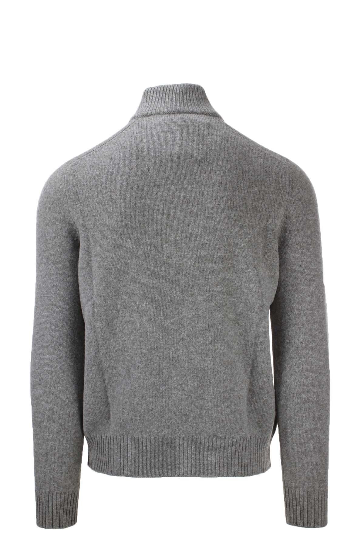 Maglia Lupo zip in lana 