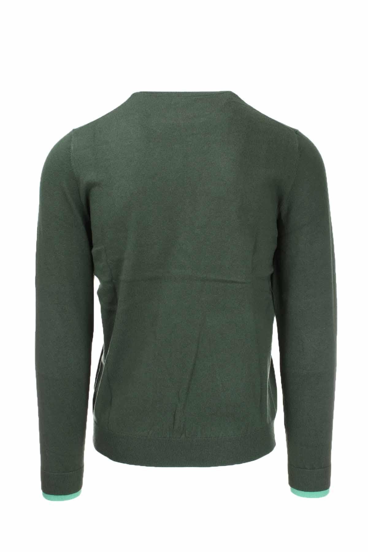 Maglia pullover girocollo lana e cotone 