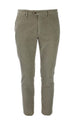 Pantalone in micro velluto diagonale stretch