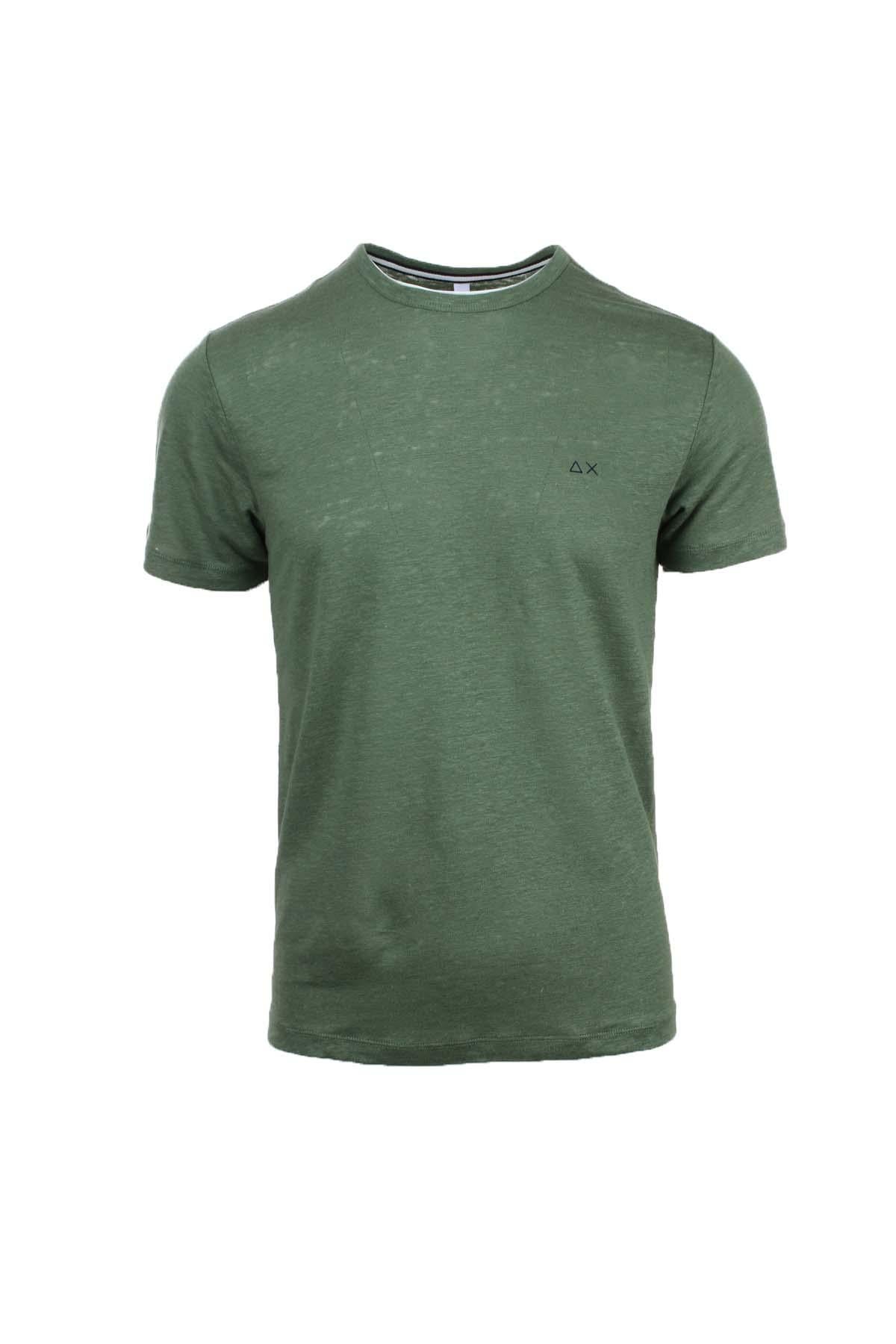 Maglia t shirt in filo di lino 