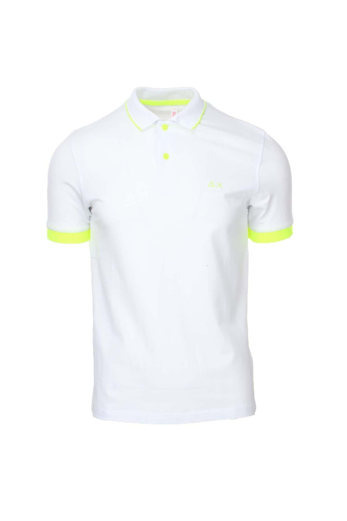 Polo mezza manica uomo profili fluo<BR/> 