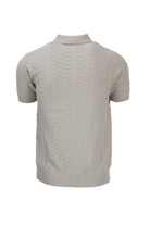 Polo in filo di cotone effetto 3D 