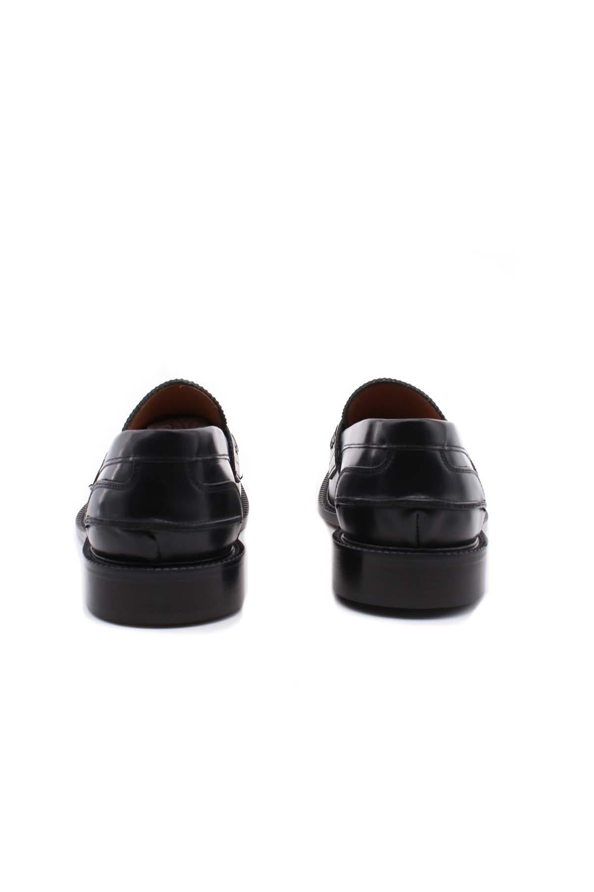 Mocassini College con suola in cuoio 