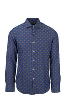 Camicia manica lunga cotone fantasia washed 