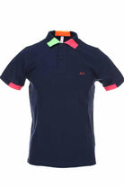 Polo mezza manica piquet bordi fluo 